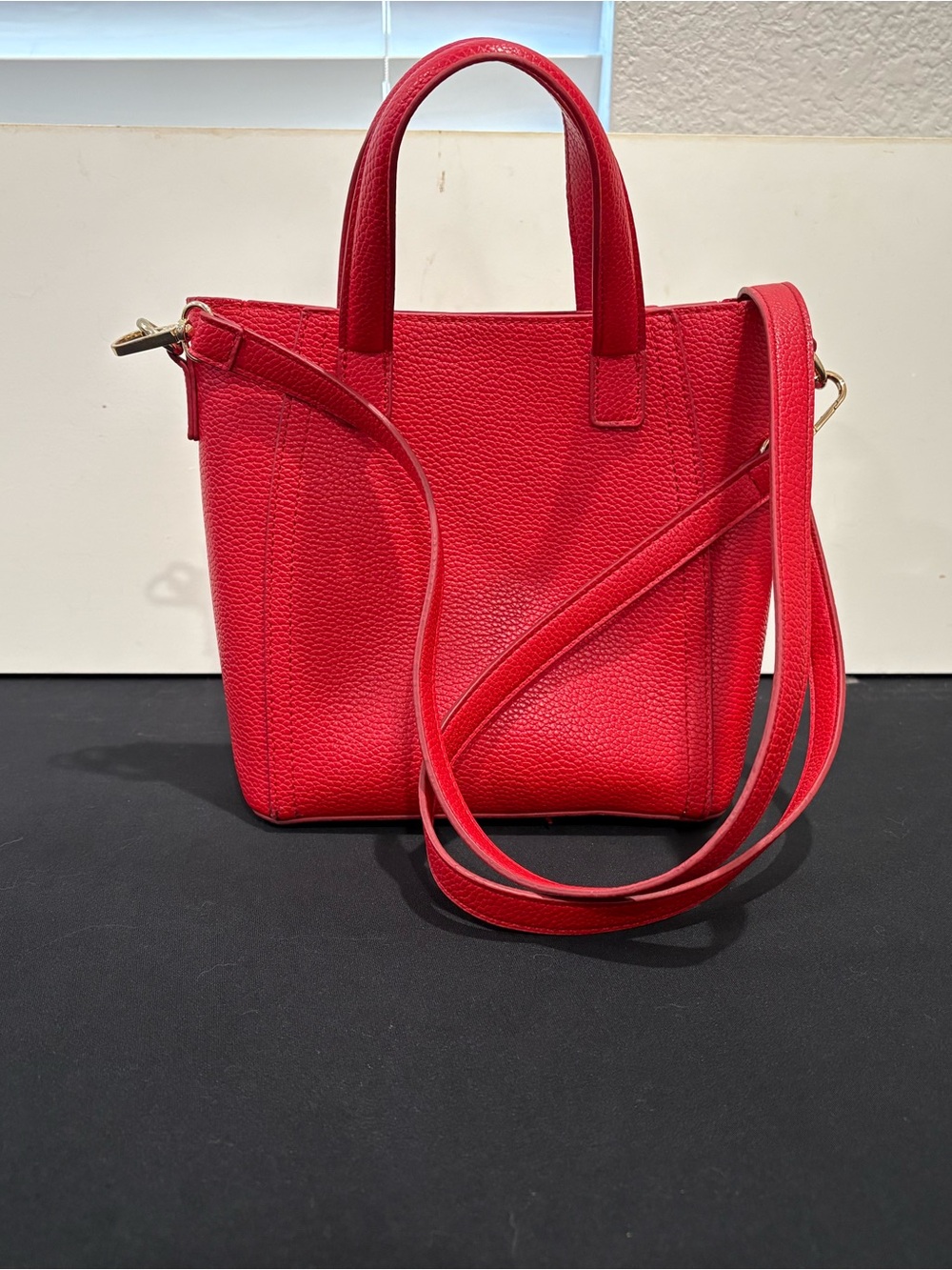 Classic Red Crossbody Tote - Unbranded